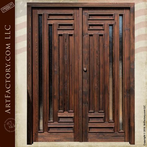 This popular panel style creates a light and airy entryway with 1/2 light, 3/4 light and full. Handmade Exterior Double Doors: Custom Glass Panel Inserts