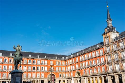 Historic Buildings Of The Plaza Mayor Of Madrid With Its Towers