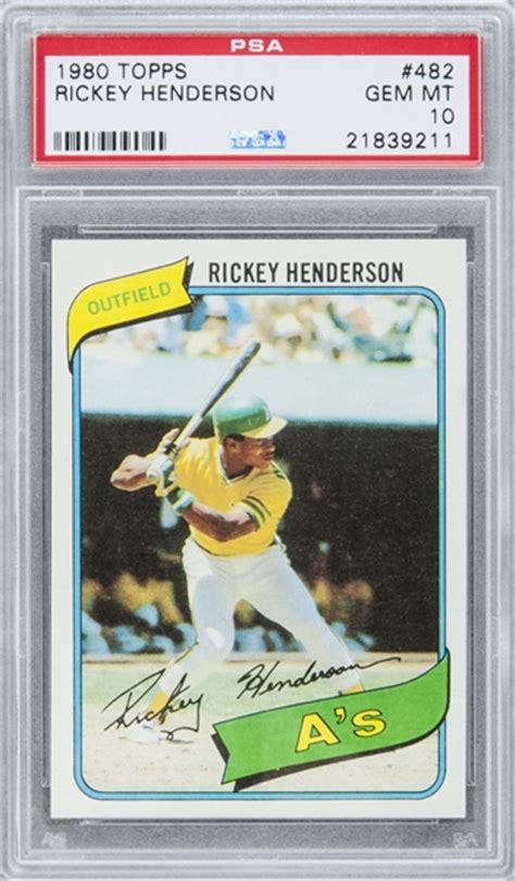 Rickey henderson is a former major league baseball player and hall of fame member. Lot Detail - 1980 Topps #482 Rickey Henderson Rookie Card - PSA GEM MT 10