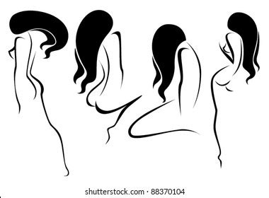 Vector Collection Naked Girls Symbols Beauty Stock Vector Royalty Free