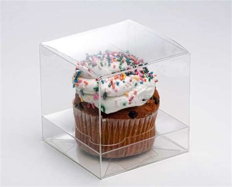 Clear Cupcake Boxclear Single Jumbo Cupcake Box A Box Shop Cake Box