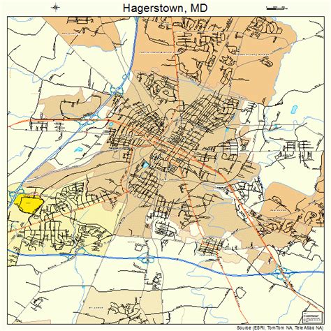 Hagerstown Md Zip Code Map Us States Map