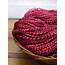 Holly Chayes » Finished Handspun Yarn – A Red & Purple 3 Ply Worsted 