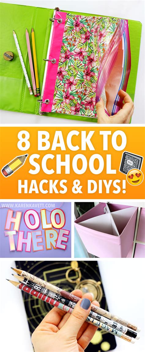 8 Back to School Hacks & DIYs - Karen Kavett