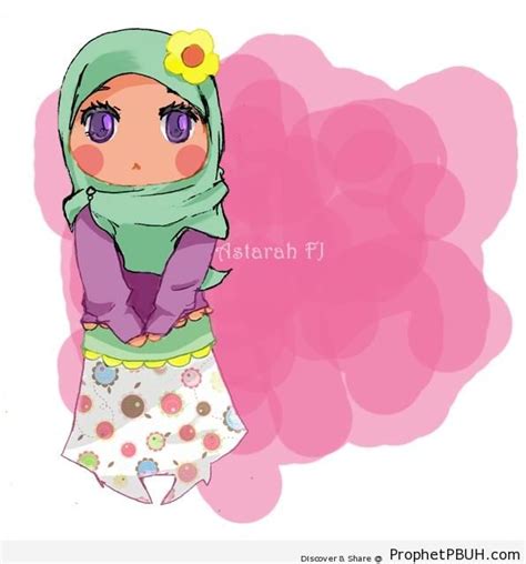 Chibi Muslim Girl In Hijab Chibi Drawings Cute Muslim Characters