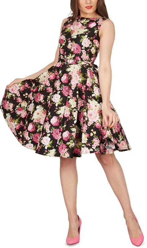 Audrey Hepburn Style Floral Vintage Divinity 1950s Rockabilly Swing Pin Up Dress Ebay