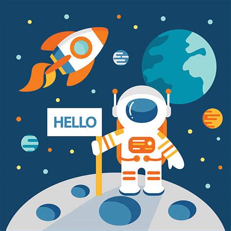 Best Astronaut Floating In Space Illustrations Royalty Free Vector