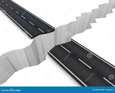 Road Split Vector Illustration 25737354
