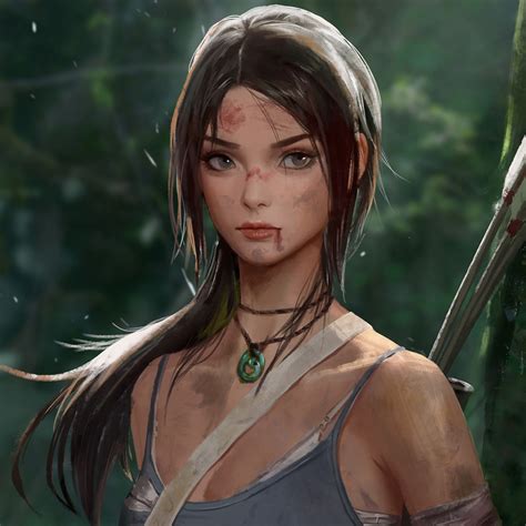 2048x2048 Tomb Raider Lara Croft Artwork Ipad Air Hd 4k Wallpapers