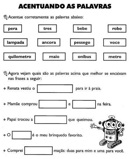 A Spanish Language Worksheet With An Image Of A Robot