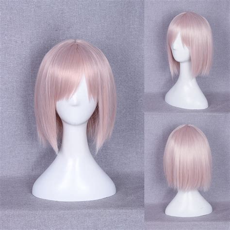 Fategrand Order Mash Kyrielight Cosplay Wig For Women Short Straight