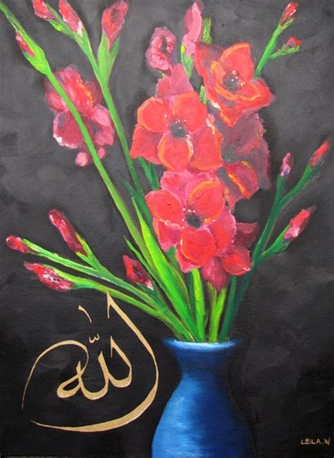 Original Islamic Oil Painting By Leila Mansoor By Artbyleila