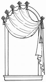 Curtain Coloring sketch template