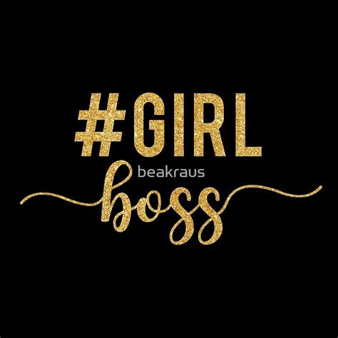 Girl Boss Gold Glitter By Beakraus Redbubble