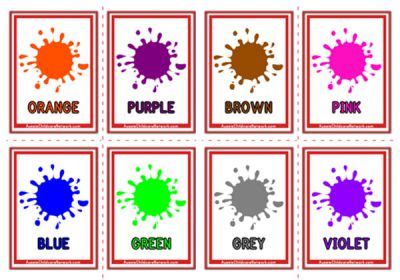 Colours Flashcards - Paint Drops - Aussie Childcare Network