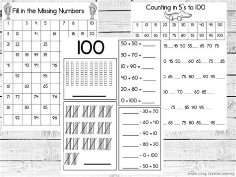Counting To 100 Printable Simple Living Creative Learning