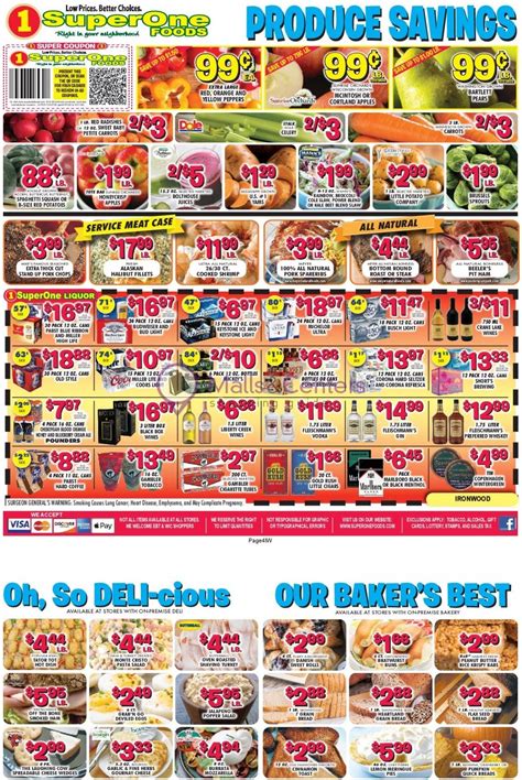 Select a store to view the weekly ad. Super One Foods Weekly ad valid from 10/04/2020 to 10/10 ...