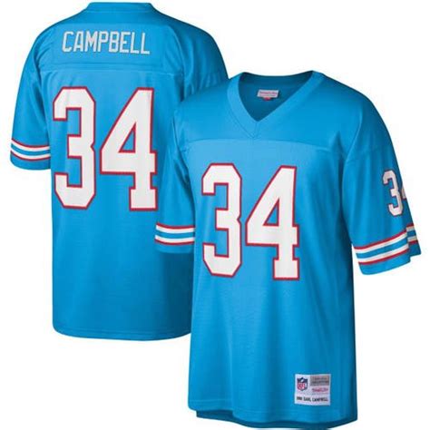 Mitchell And Ness Mens Earl Campbell Houston Oilers Legacy Replica