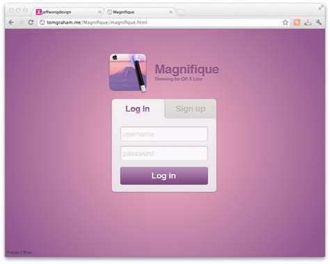 Login http://tomgraham.me/Magnifique/magnifique.html | Login page design, Login design, Login page