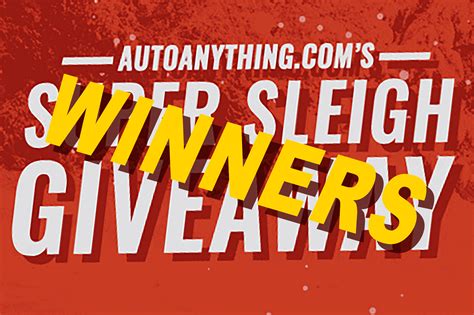Jackpot Auto Anythings Super Sleigh Giveaway Winners Are Announced