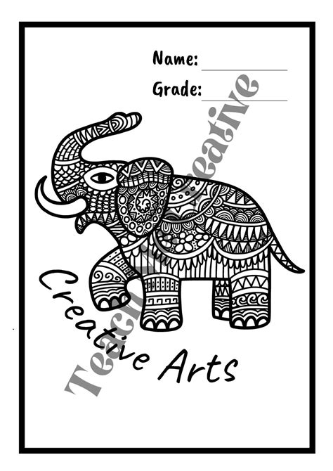 Creative Arts Book Cover Pagefront Page • Teacha