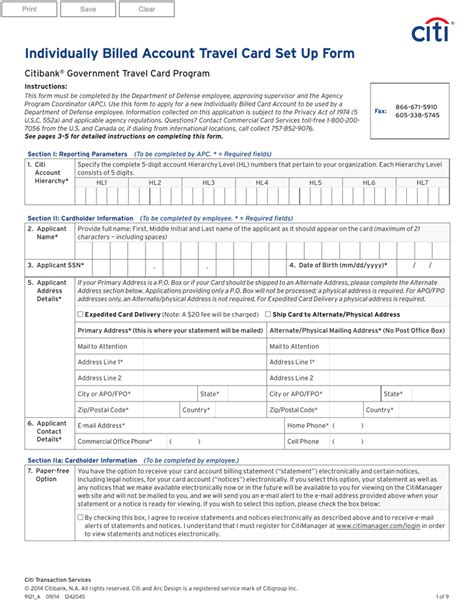 Check spelling or type a new query. Individually Billed Account Travel Card Set Up Form Citibank