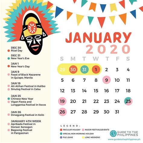 January 2020 Philippine Holidays Guide To The Philippines Long