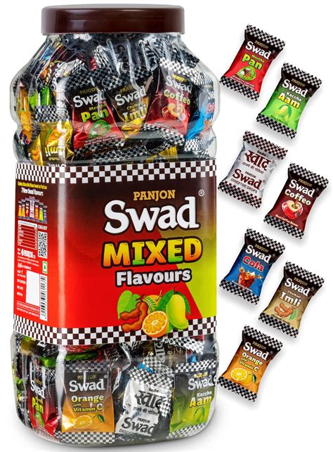 Buy Swad Mixed Chocolate Candy Jar Meetha Pan Imli Coffeekacha Aam