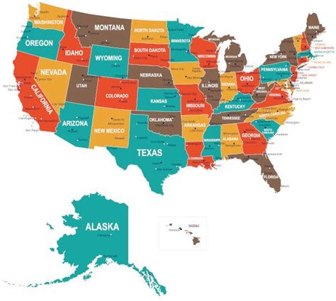 mapa dos estados unidos mapa dos estados unidos estados e capitais