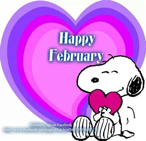 Snoopy ~♡♥♡♥♡♡ Happy February Hello February Quotes Happy February