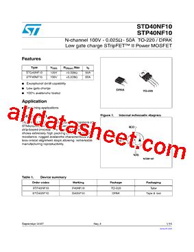 Std Nf Datasheet Pdf Stmicroelectronics