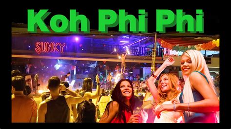 Koh Phi Phi Nightlife Fire Show And Beach Party Youtube