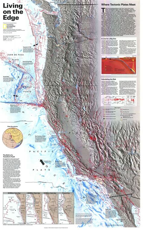 Living On The Edge Of The Plate West Coast Relief Map Geology