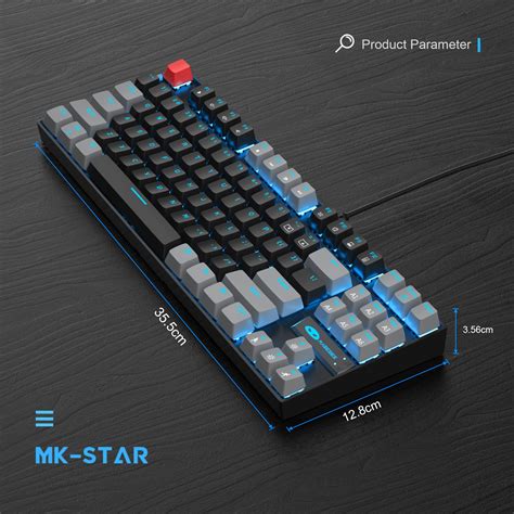 Buy 75 Mechanical Gaming Keyboard With Red Switch Magegee Led Blue