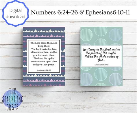 Printable Bible Verse Greetings Cards Set Of 4 Scripture Etsy