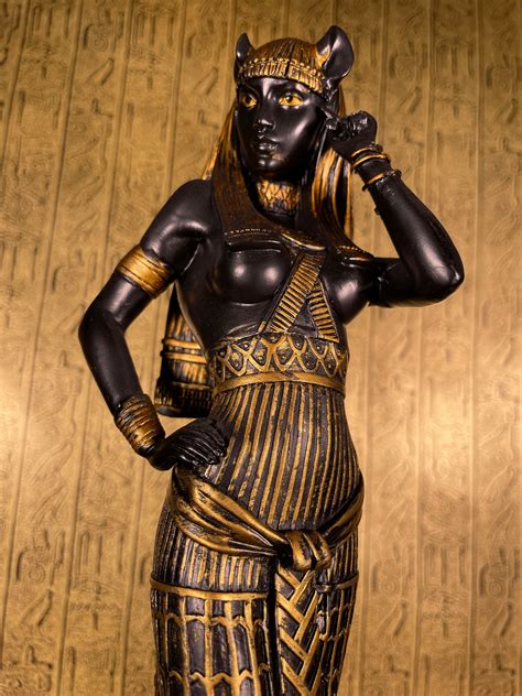 vintage bastet statue ancient egyptian cat goddess bast etsy israel