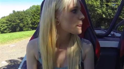 Blonde Girl Has Fun Amazing Quadix Buggy Driven In Summer And Winter