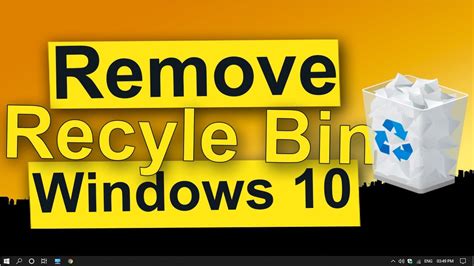 How To Remove Recycle Bin From Desktop Windows 10 Youtube