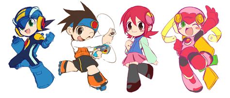 Megaman Exe Roll Exe Mayl Sakurai And Lan Hikari Mega Man And 1 More Drawn By Shino Hiro22