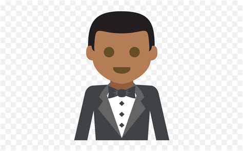 Man In Tuxedo Medium Dark Skin Tone Emoji Emoticon Vector Suit And Tie Emoji Person Emoji