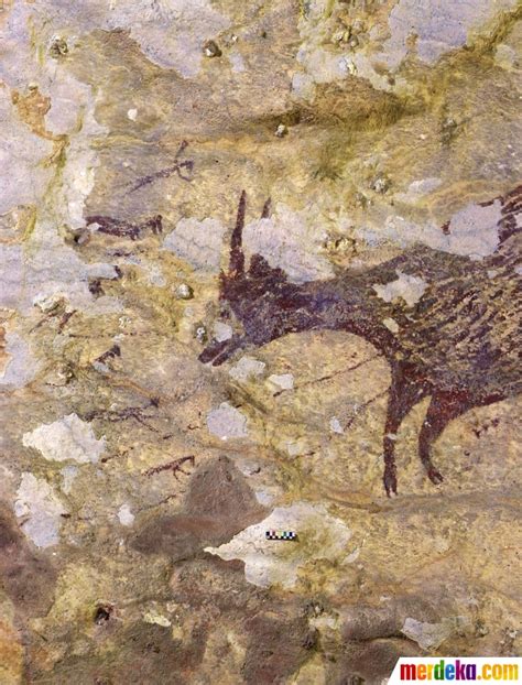 Foto Ini Penampakan Lukisan Tertua Dunia Yang Ditemukan Di Gua Sulsel