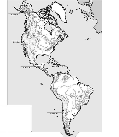Lista Foto Mapa Fisico Mudo De America Del Norte Para Imprimir En