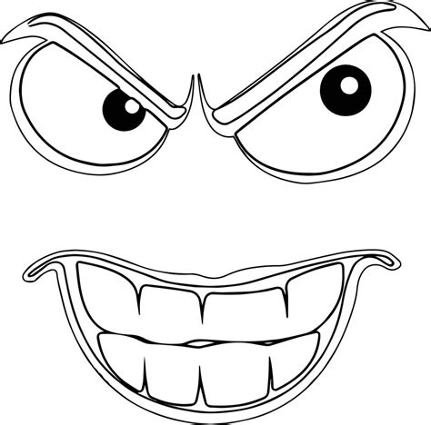 Sinister Smiley Face Coloring Page Wecoloringpage Com