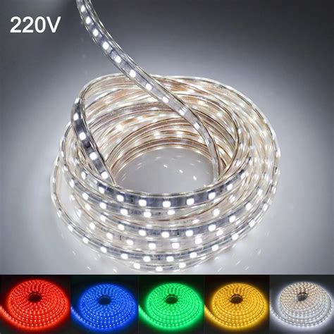 Led Strip Light Smd 5050 Led Tape Waterproof Led Ribbon Ac 220v