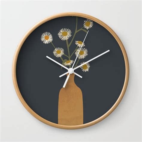 Flowers Wall Clock Beautiful Minimalist Wall Clock Simplicity Hunter