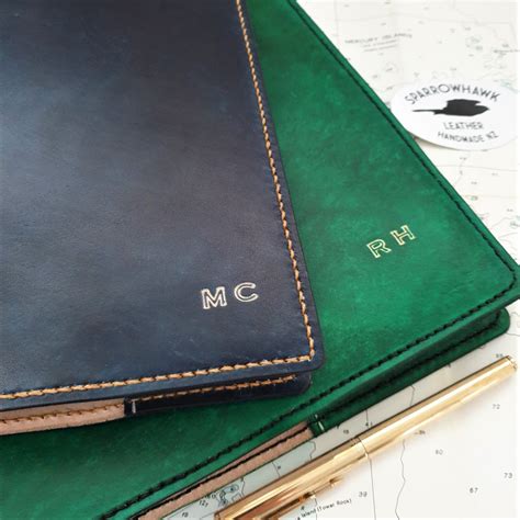 leather-executive-diary-a4-book-cover-initials-sparrowhawk-leather-nz
