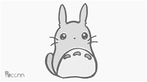 Cómo Dibujar A Totoro Kawaii Youtube