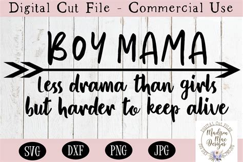 Boy Mama Svg Digital Cut File