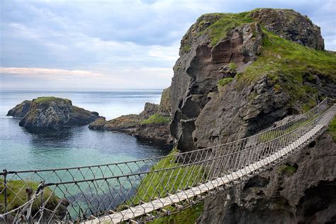 It is about 30 metres above sea level. Carrick A Rede Rope Bridge Northern Ireland Photograph by ...