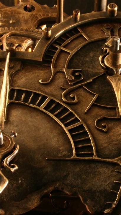Steampunk Iphone Mobile Phone Wallpapers Gears Clock